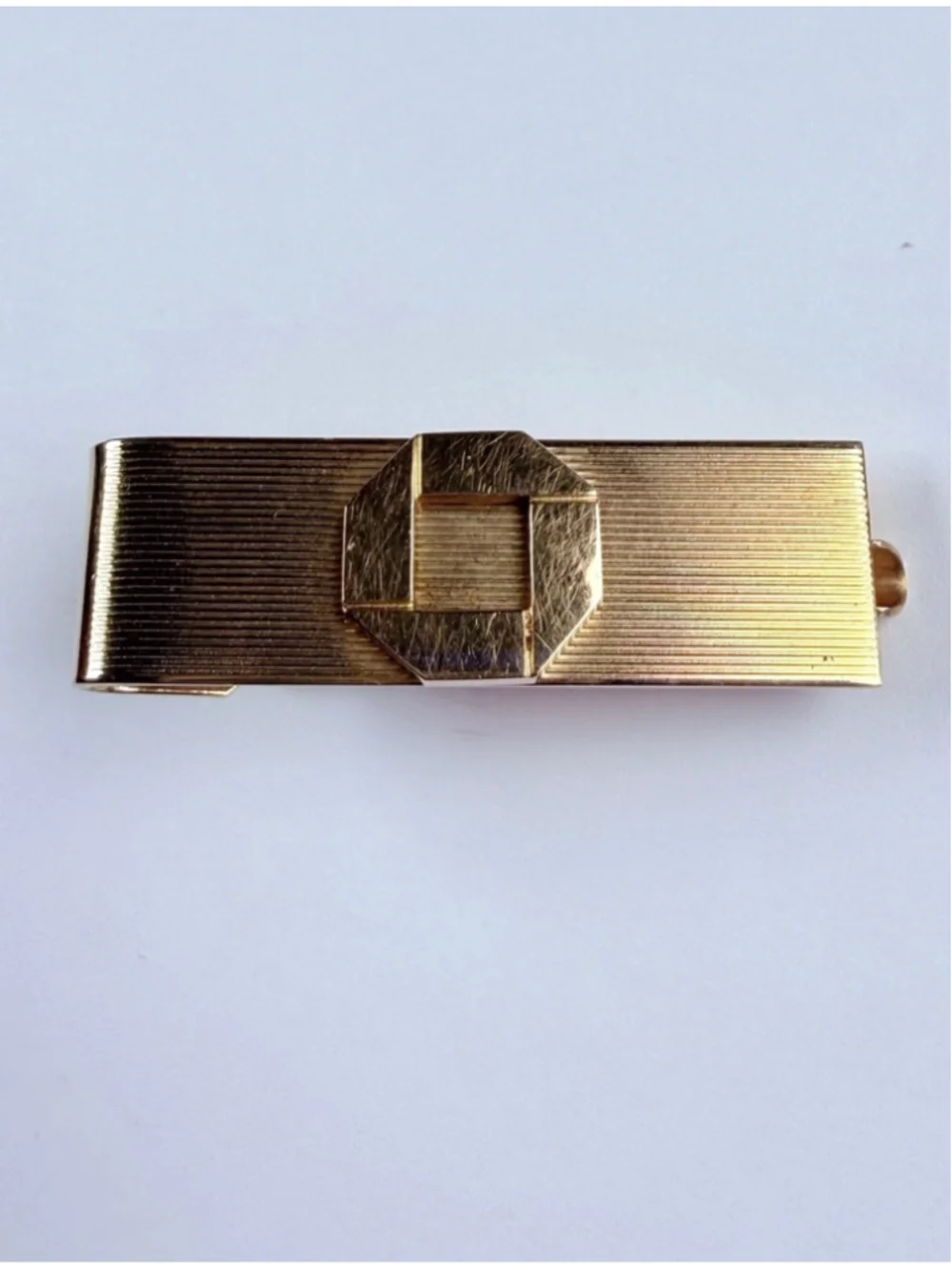 10K Gold Chase Bank Executive Wall Street Finance Balfour Tie Bar Shirt VTG Clip